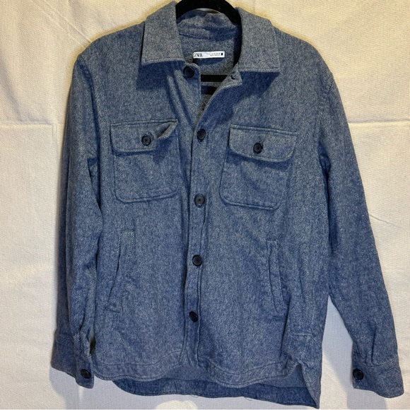 Zara Jackets & Blazers - Zara Blueish Grey Shacket